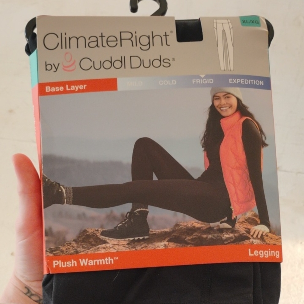 Cuddl Duds Women's Black Base Layer Leggings